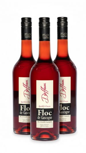 Coffret 3 bouteilles Floc de Gascogne Rosé Armagnac Duffau Floc de Gascogne Rosé Armagnac Duffau Domaine de Juglaron Apéritif rosé Floc de Gascogne Duffau 17°